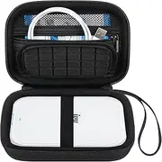 Canboc Hard Case for Canon Ivy 2 Mini/Canon Ivy Mini/Canon Ivy CLIQ+2 CLIQ 2 Photo Printer Mobile Wireless Bluetooth Instant Camera Printer, Zipper Mesh Bag fit Photo Paper Cable, Black+Black