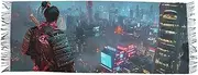 [XYMZR] Cyberpunk City Samurai Women’s Scarf Soft Warm Long Scarves Shawl Wrap for Winter Autumn Spring Travel Office Home, Multi-colored