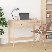 Solid Wood Pine Desk with Drawers - Computer, Home, & Office Table - 100x50x78cm - Adjustable Stand/Standing Desks