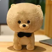 30cm Cute Teddy dog Pomeranian Poodle Husky Plush Toy Stuffed Animal Doll Brown