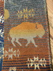 Pendleton Wool Fabric Remnant Land Of The Buffalo Retails $139/yd 4-5” X 55-57”