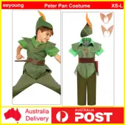 Kids Boys Girls Peter Pan Cosplay Costume Party Fancy Dress Up Book Week Outfits