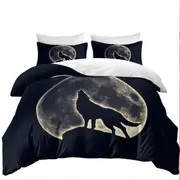 Moon Light Wolf Quilt Cover