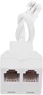 Universal Phone Line Splitter 2 Phone Connections Detachable Telephone Adapter Part