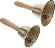 TEHAUX 2pcs Christmas Party Bell for Bar Restaurant Hand Bell Call Bell Desktop Restaurant Bell