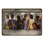 2x Pink Floyd Lady Back Catalogue Tin Metal Sign Rustic