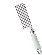 Potato Cutter Slicer | Stainless Steel Crinkle Slicer Potato Cutter | Long Handle Food Chopper, Vegetable Chopping Tools Kitchen Gadgets for Cucumber Carrot