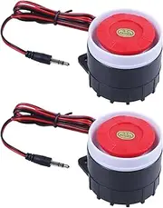 Mellisso 2X Wired Mini Siren for Home Security Alarm System Horn Siren 120DB 12V