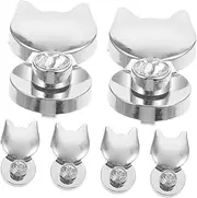DOITOOL 6Pcs Cat Shaped Decorative Bag Locks Durable Purse Closures for Handbags Luggage More Elegant Twist Turn Design for Travel Everyday Use