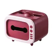 Creative Tissue Box Storage Multifunctional Paper Pumping Phone Holder Paper Storage Box Dust-Proof Household Cute TV Shape