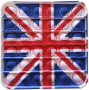 Union Flag Pop Push It Bubble Sensory Fidget Kids Toy Special Needs For Stress
