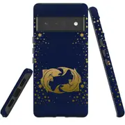 For Google Pixel 6 Pro Case Tough Protective Cover Pisces Drawing