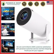 Lightweight 4K Mini Projector, Auto Keystone & Built-In Speaker for Easy Viewing