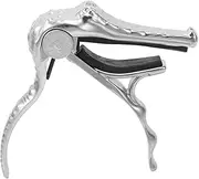 Kisangel Metal Guitar Capo with Alligator Head Design Firm Grip for Acoustic Electric Guitars Pitch Change Tuner Durable Reliable Accessory for Musicians Finish