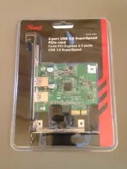 Rosewill RAOC-11001 2 Port USB 3.0 PCIe Super Speed Card. New.