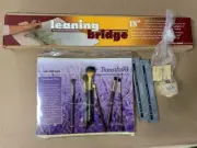 NEW Artist Lot 18" Leaning Bridge, Blending Brushes, Charcoal Pencils, Erasers