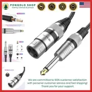 XLR Female to 1/4 Inch TS Mono Jack Microphone Cable 6FT Professional Audio