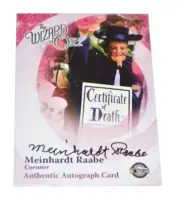 The Wizard of Oz BREYGENT Rare MEINHARDT RAABE "CORONER" AUTOGRAPH Card 2006