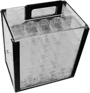 Chip Carrier Acrylic Chip Case Container,Display,Clear,Holds 1000 Chips 10 Chip Racks for Family Travel Parties Tabletop Game