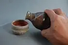 Yaki Shibori Tokkuri + Guinomi (Sake decanter and cups) set. Create From Japan
