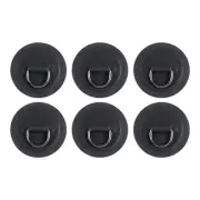 6 Pcs D-Ring Patch, Stainless Steel D-Ring PVC Patch No Glue Include, Black
