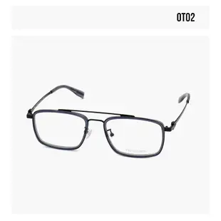 Trussardi VTR270F 杜魯薩迪眼鏡｜復古雙槓純鈦眼鏡 男生品牌眼鏡框【幸子眼鏡】