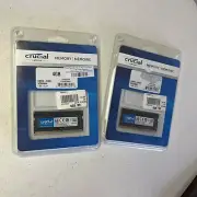Pair Of Crucial CT4G4SFS824A.C8FHP 4GB DDR4-2400 PC4-2400T SODIMM Laptop Ram