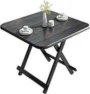 EqiEch Foldable Table, Portable Square Desk, Folding Dining Table, Wooden Office Desk, Easy to Store and Install, for Living Room, Dining Room, Study Room, Outdoor (80x80x74cm)