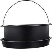 GLSTOY 1Set Pizza Pan and Cake Barrel for Air Fryer Non Stick Carbon Steel Baking Accessories for Air Fryers for Baking Pizza Cakes and More