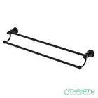 Fienza Lillian Double Towel Rail 810mm Matte Black Modern vintage