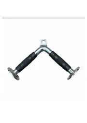 V-Grip LAT Pulldown Bar Attachment – Chrome Steel, Ergonomic, Secure Gym Handle