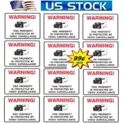 HOME SECURITY SURVEILLANCE CAMERA DECAL WARNING STICKER SIGN 12 LOT 99 EA