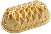 Nordic Ware USA Little Bundts Jubilee Cast Aluminium Loaf Pan, Gold, 26 X 15 X 7