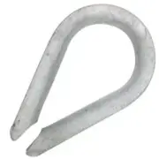 Lot of 50 - 3/16" Closed Galvanized Wire Rope Cable Thimbles - Wire Loop Support