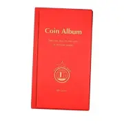 180 Pockets Collection Supplies - Coin Holders Book Album for Collectors, Red
