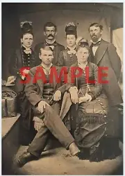 Doc Holliday Wyatt Earp Group Big Nose Kate Wild West US Marshall PHOTO 8" X 10"
