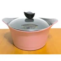 在飛比找蝦皮購物優惠-韓國 Neoflam 粉色 陶瓷雙耳不沾湯鍋 24cm