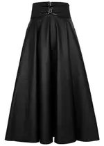 Alaïa Belted Leather Midi Skirt - Black - 40 (UK12 / M) 40 (UK12 / M)
