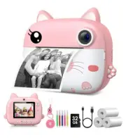 Kids Camera Instant Print,2.5K Digital Video Instant Print Camera for Kids, Self