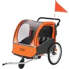 Double Seat Bike Trailer for Toddlers and Kids 45kg Load 2in1 Stroller Carrier