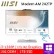 微星 Modern AM242TP 12M-443TW 24型 白(i7-1260P/16G DDR4/1TB PCIE/W11P/10點觸碰)