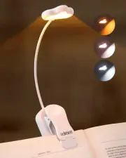 Book Light for Reading in Bed, USB Rechargeable LED Lamp, Clip-on Bookmark, 3...