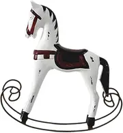Toddmomy Wooden Rocking Horse Figurine Vintage Table Rocking Horse Decor for Office Home and Room Decoration with Intricate Detailing Retro Craft Ornament