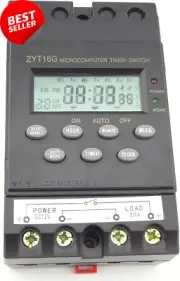 12V Timer Switch, Programmable Timer Controller with LCD Display, 25A Amps