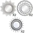 6Pcs Modern Wall Hanging Mirror Circle Mirrors Corridor Entryway Hall Decor