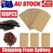 100Pcs Kraft Paper Seed Packets Garden Home Storage Bags Mini Envelopes 9x13cm