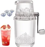 [Generic] Ice Crusher Machine,Manual Mini Household Ice Shaver | Small Hand Crank for Snow Cone, Slush, Shaved Ice, Shaved Ice Machine for Celebrations, Home, Beach Parties