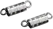 Rayher 2219721 Screw Lock, 5 x 11 mm, Self-Service Bag/Pack of 3 Platinum