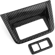 Trim Interior Car Interior Front Head Light Lamp Switch Frame Trim Styling Sticker For H&o-nda For Accord 10th 2018 ABS Accessories(Carbon Fiber Black)