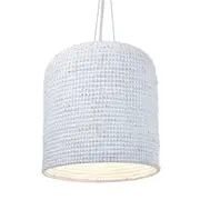 Lombok basket 1 Light Pendant Cream - ELTIQ102894